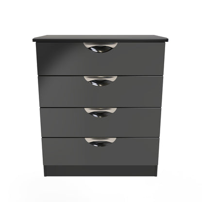 Camden Chest of Drawers Black 4 Drawers 89cm