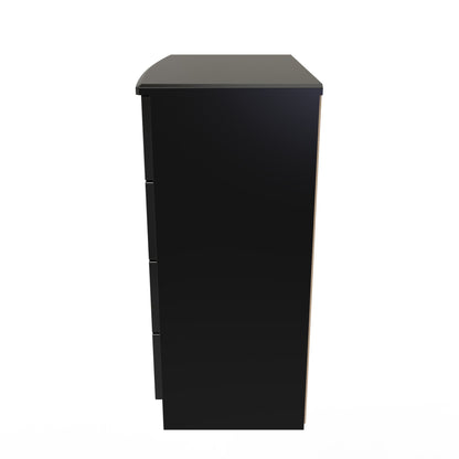 Camden Chest of Drawers Black 4 Drawers 89cm