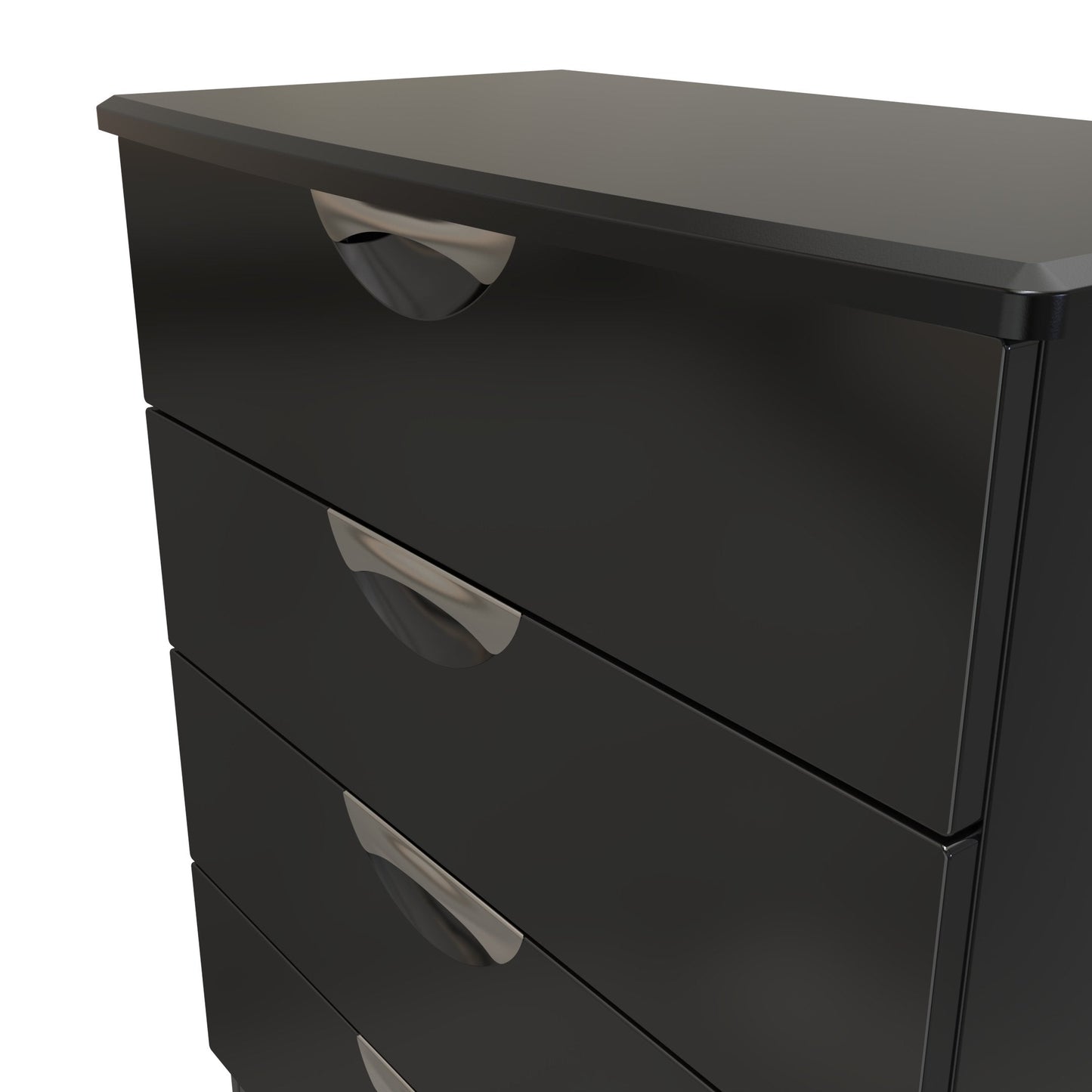 Camden Chest of Drawers Black 4 Drawers 89cm