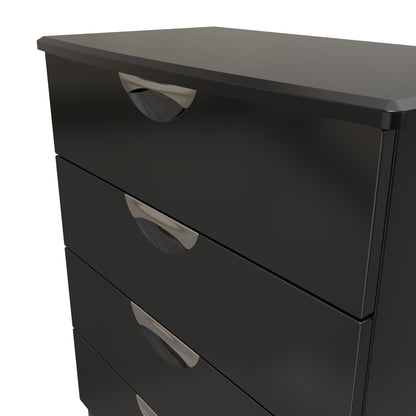 Camden Chest of Drawers Black 4 Drawers 89cm