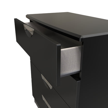 Camden Chest of Drawers Black 4 Drawers 89cm