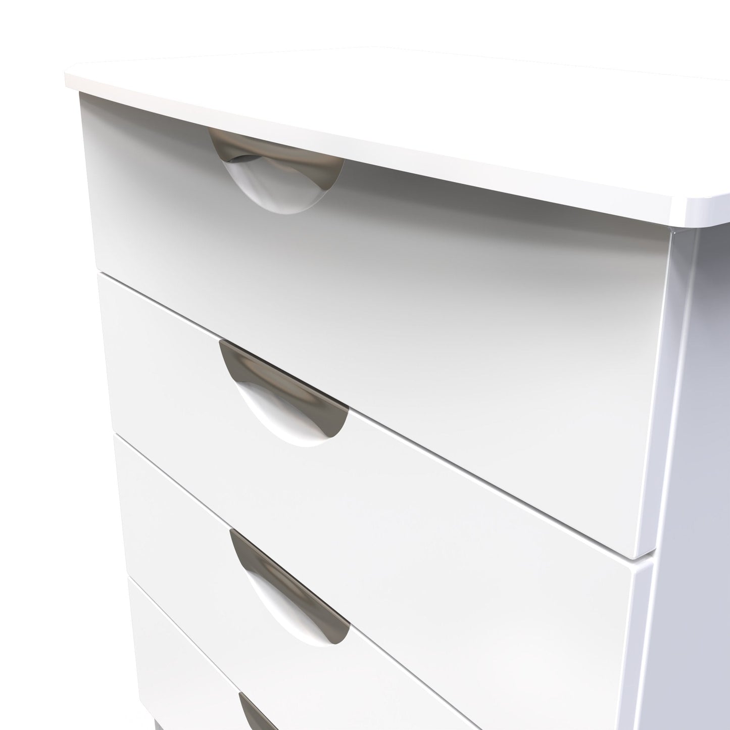 Camden Chest of Drawers White 4 Drawers 77cm