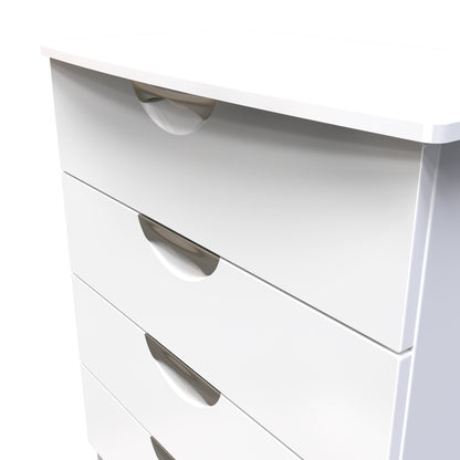 Camden Chest of Drawers White 4 Drawers 77cm
