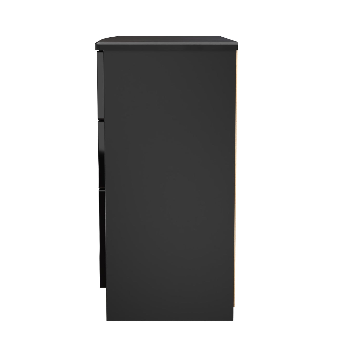 Camden Large Chest of Drawers Black 6 Drawers 112cm