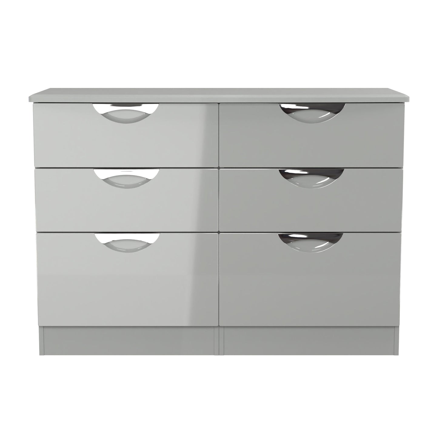 Camden Large Chest of Drawers Grey 6 Drawers 112cm