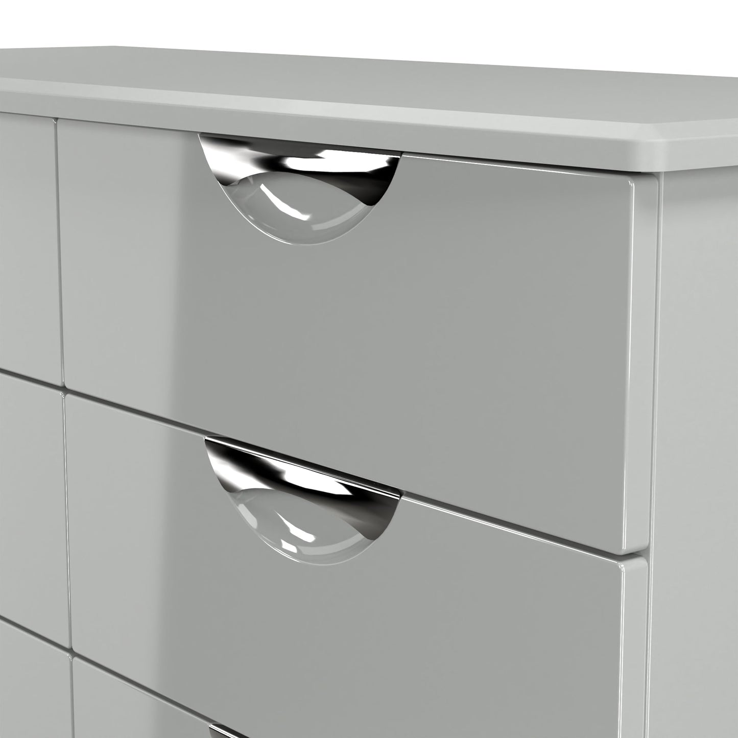 Camden Large Chest of Drawers Grey 6 Drawers 112cm