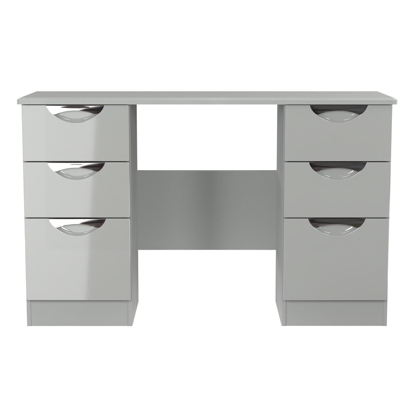 Camden Desk Grey 6 Drawers 128cm