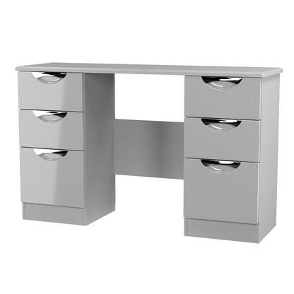 Camden Desk Grey 6 Drawers 128cm