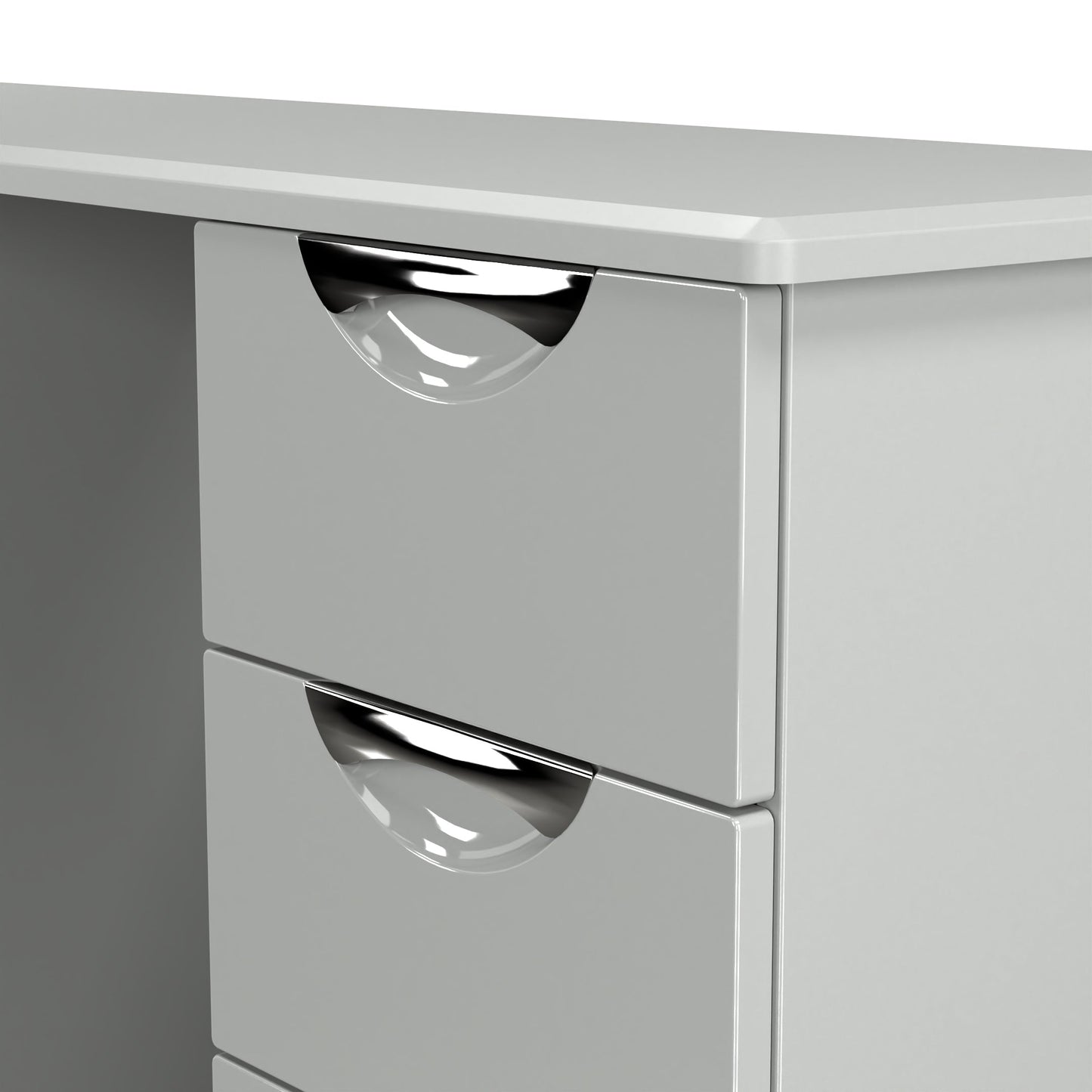 Camden Desk Grey 6 Drawers 128cm