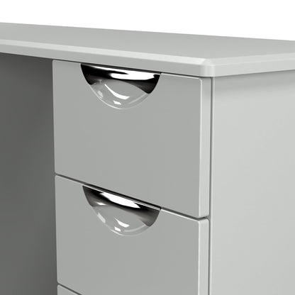Camden Desk Grey 6 Drawers 128cm
