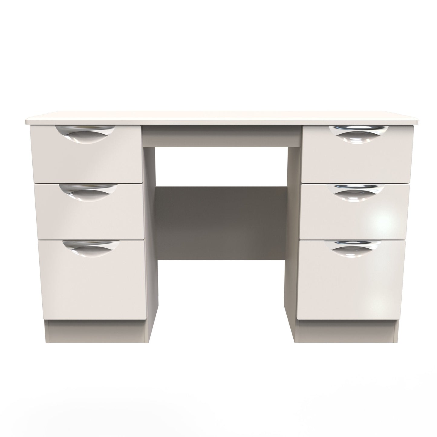 Camden Desk Off-White 6 Drawers 128cm