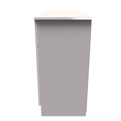 Camden Desk Off-White 6 Drawers 128cm