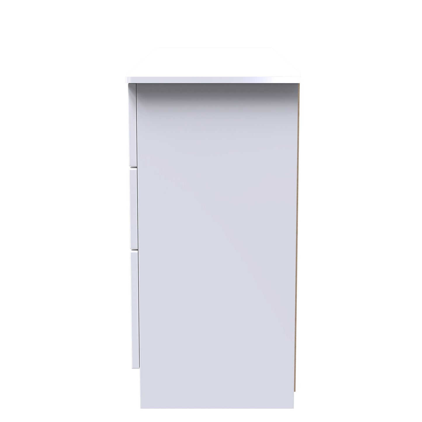 Camden Desk White 6 Drawers 128cm