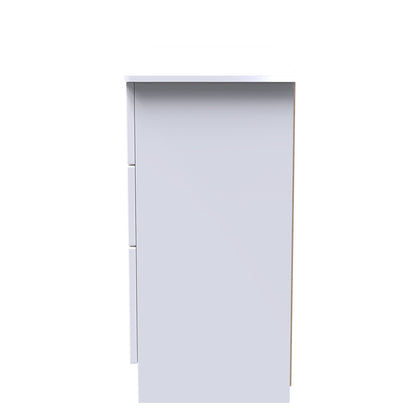 Camden Desk White 6 Drawers 128cm