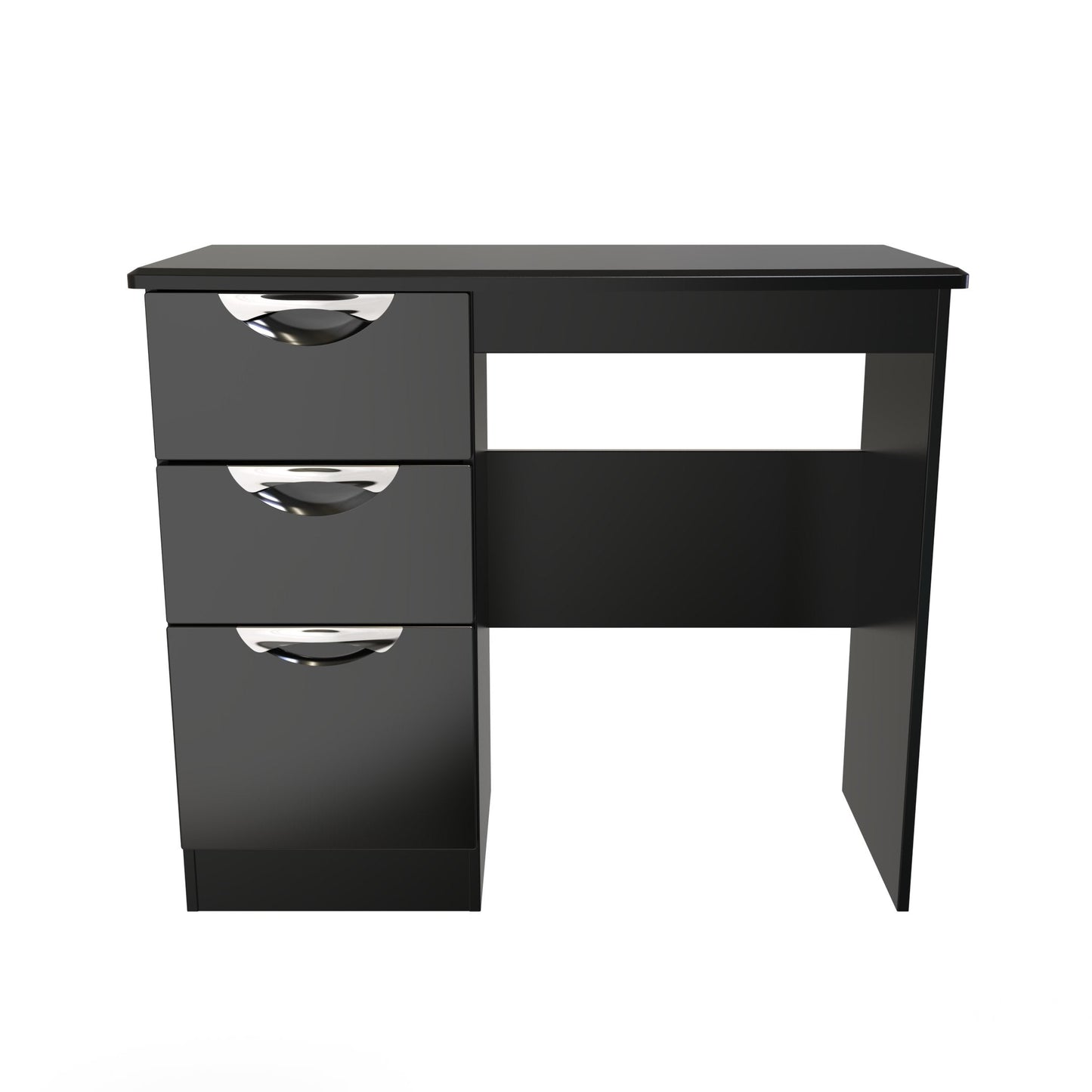 Camden Desk Black 3 Drawers 93cm