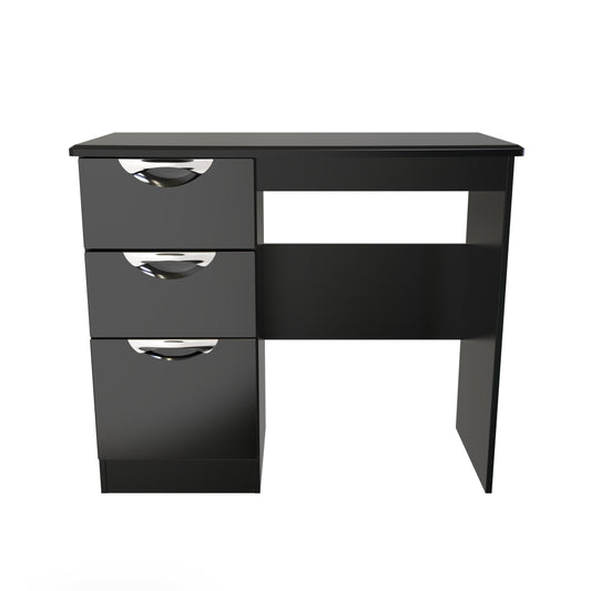 Camden Desk Black 3 Drawers 93cm