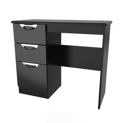 Camden Desk Black 3 Drawers 93cm
