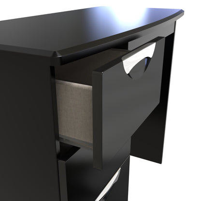 Camden Desk Black 3 Drawers 93cm