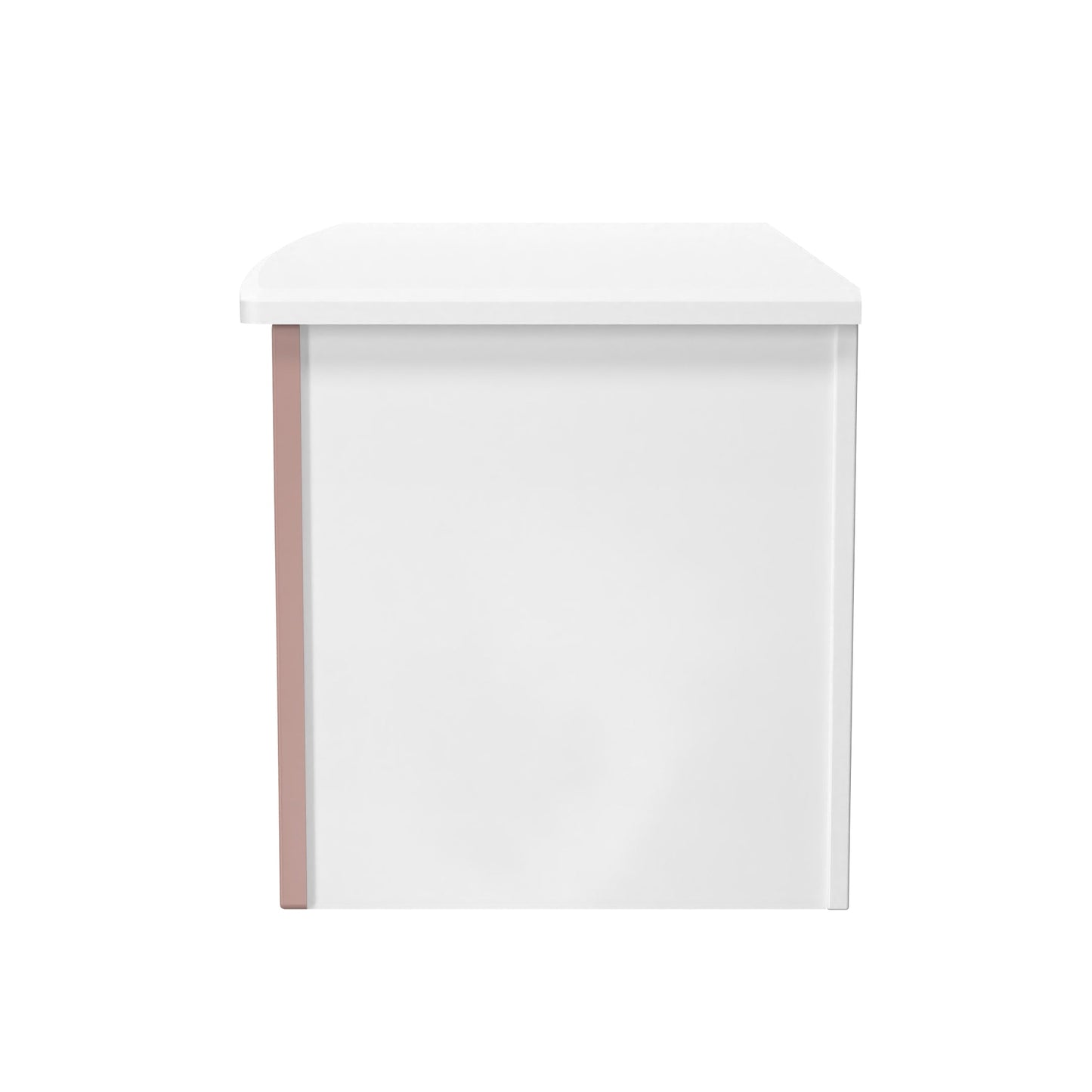 Camden Blanket Box Pink & White 1 Door 84cm