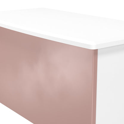 Camden Blanket Box Pink & White 1 Door 84cm