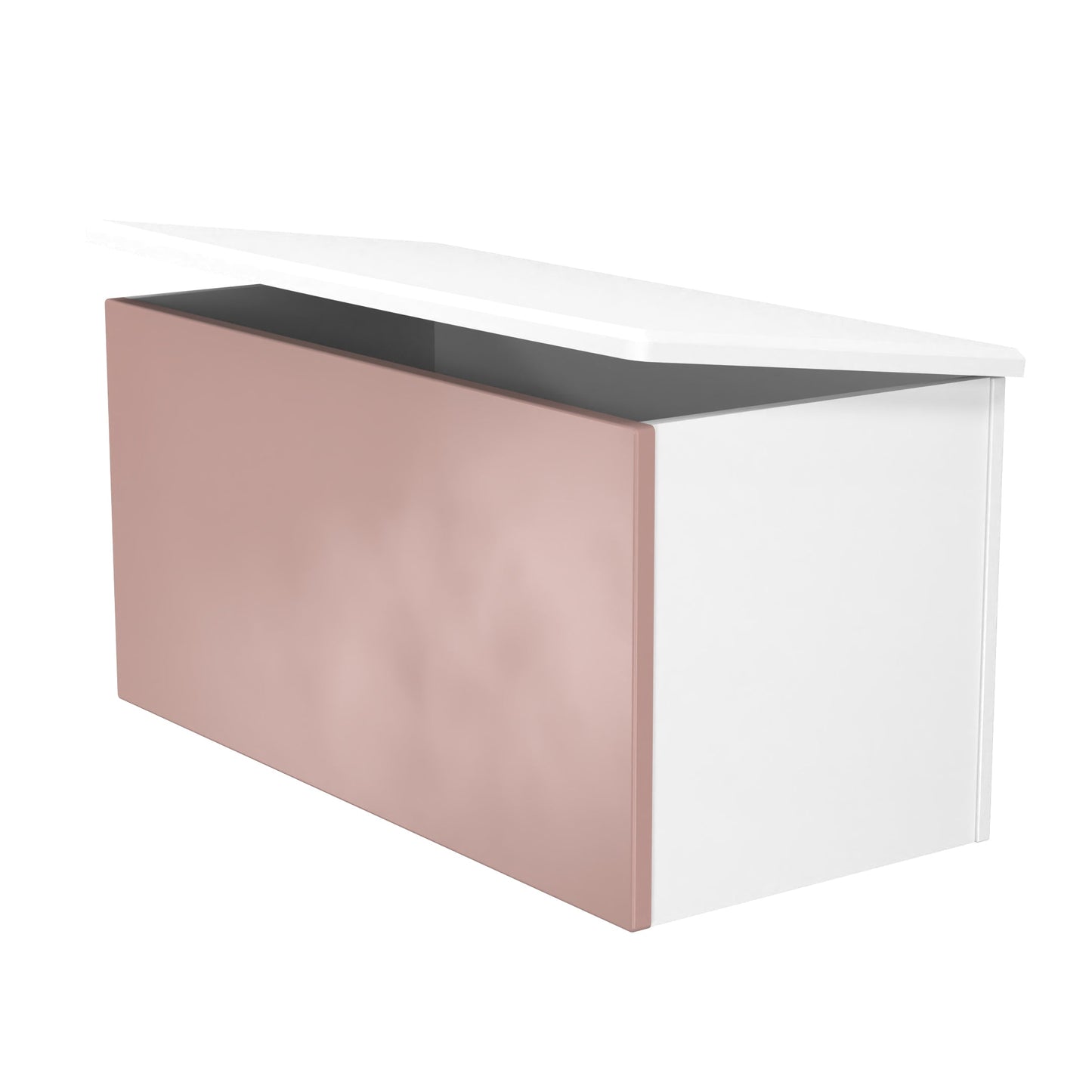Camden Blanket Box Pink & White 1 Door 84cm