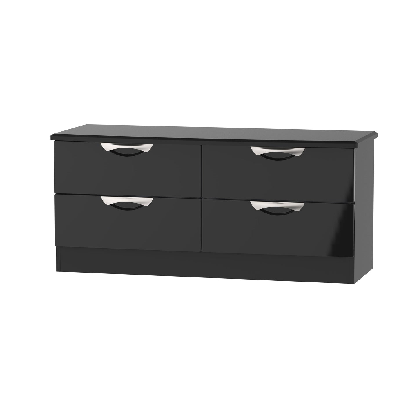 Camden Large Chest of Drawers Black 4 Drawers 112cm