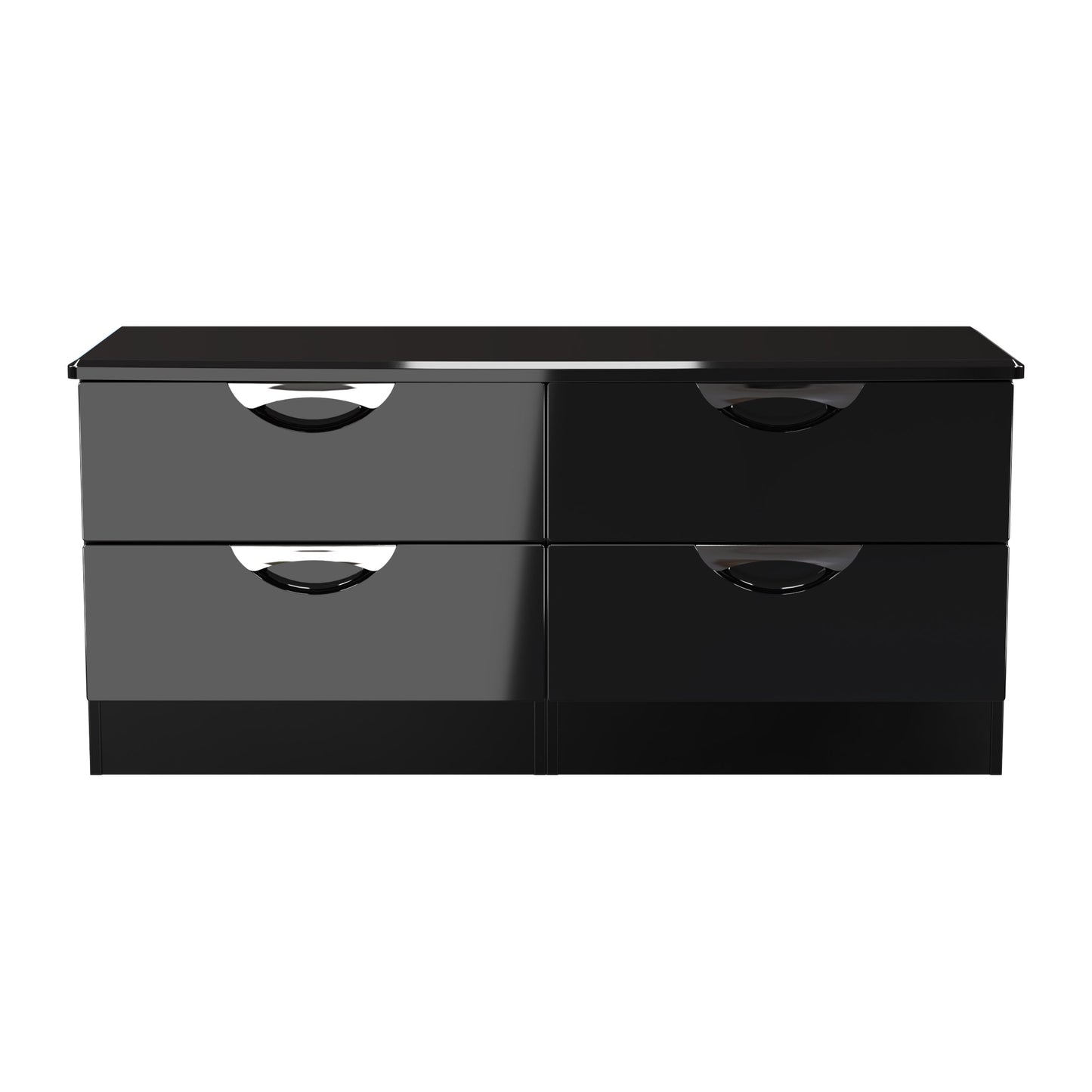 Camden Large Chest of Drawers Black 4 Drawers 112cm