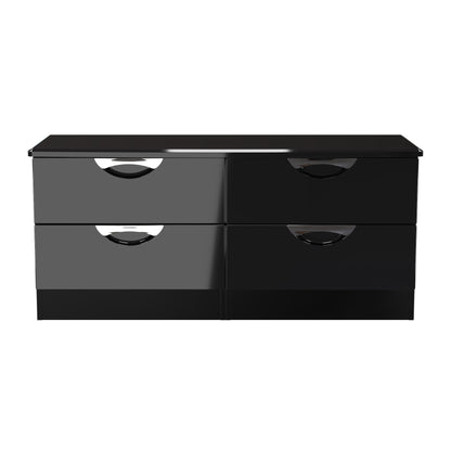 Camden Large Chest of Drawers Black 4 Drawers 112cm