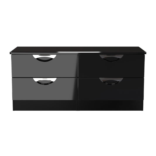 Camden Large Chest of Drawers Black 4 Drawers 112cm