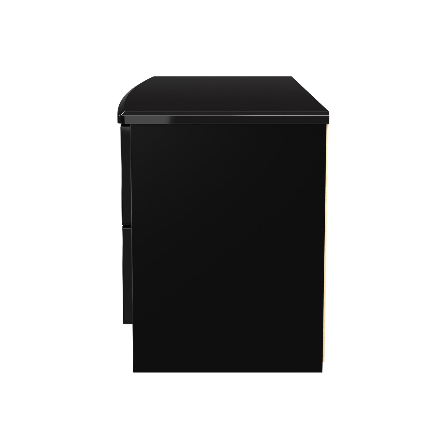 Camden Large Chest of Drawers Black 4 Drawers 112cm