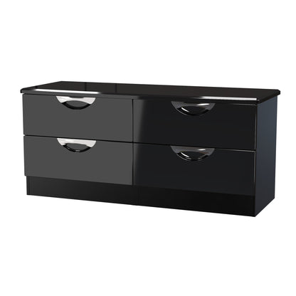 Camden Large Chest of Drawers Black 4 Drawers 112cm