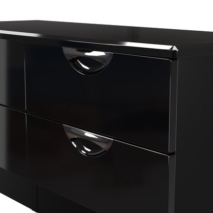 Camden Large Chest of Drawers Black 4 Drawers 112cm