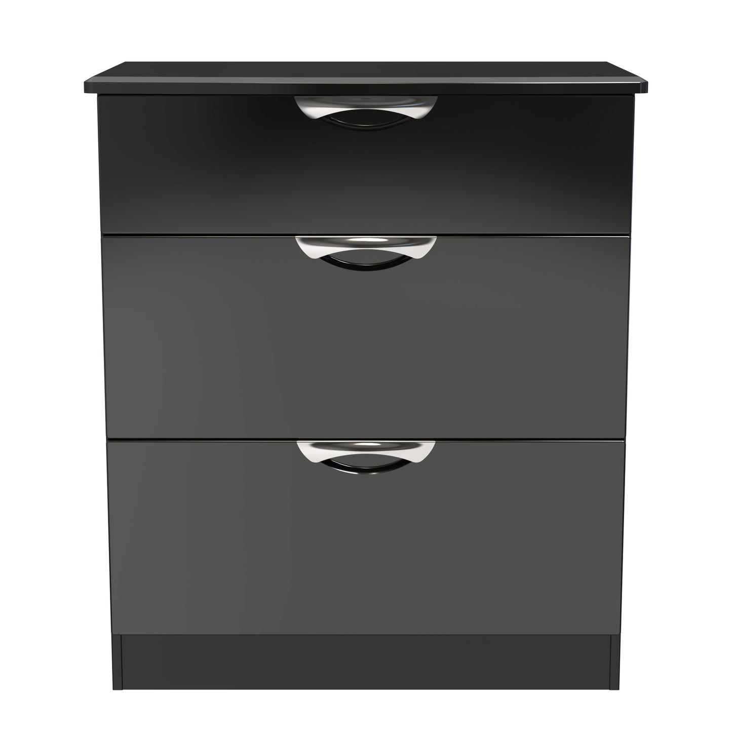 Camden Chest of Drawers Black 3 Drawers 89cm
