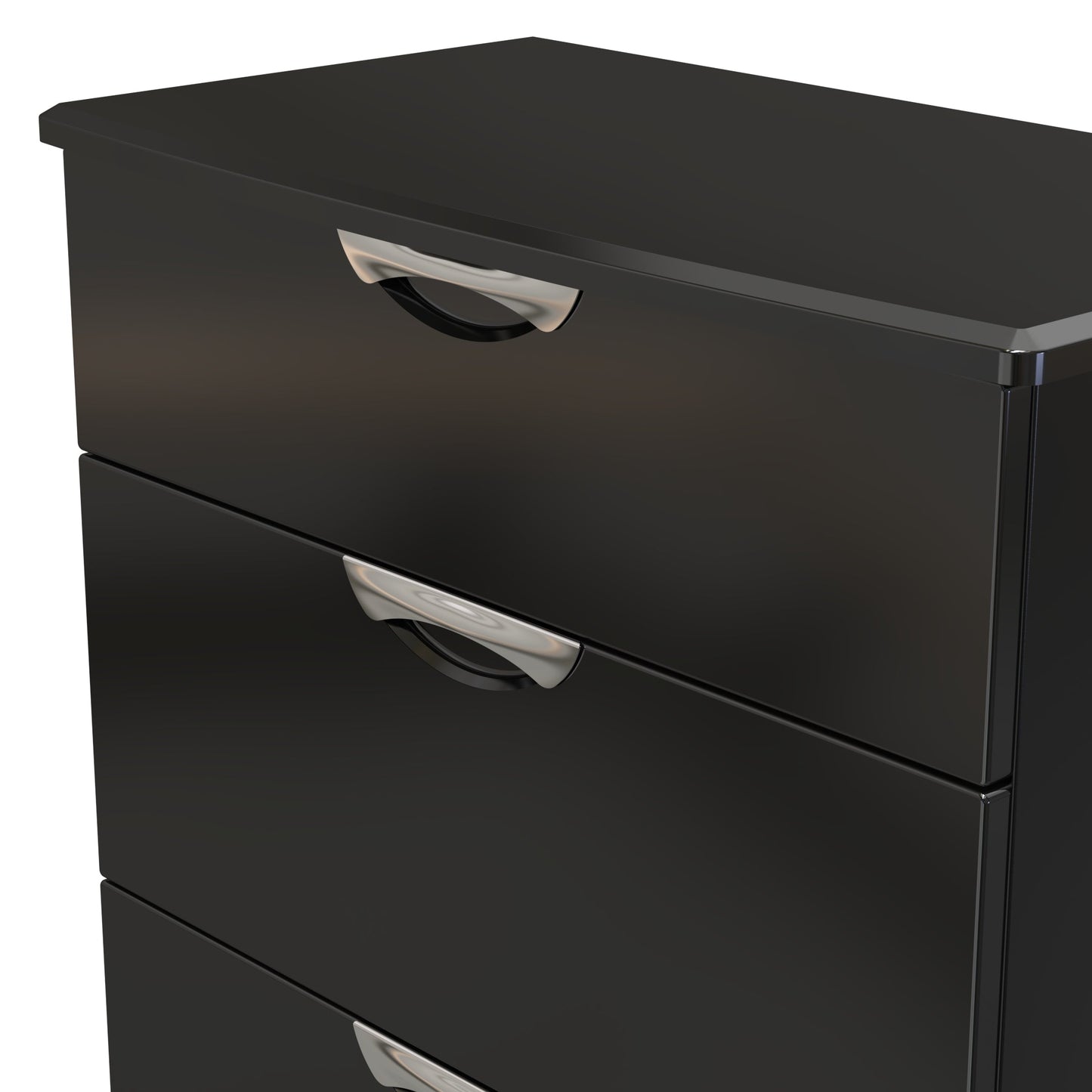 Camden Chest of Drawers Black 3 Drawers 89cm
