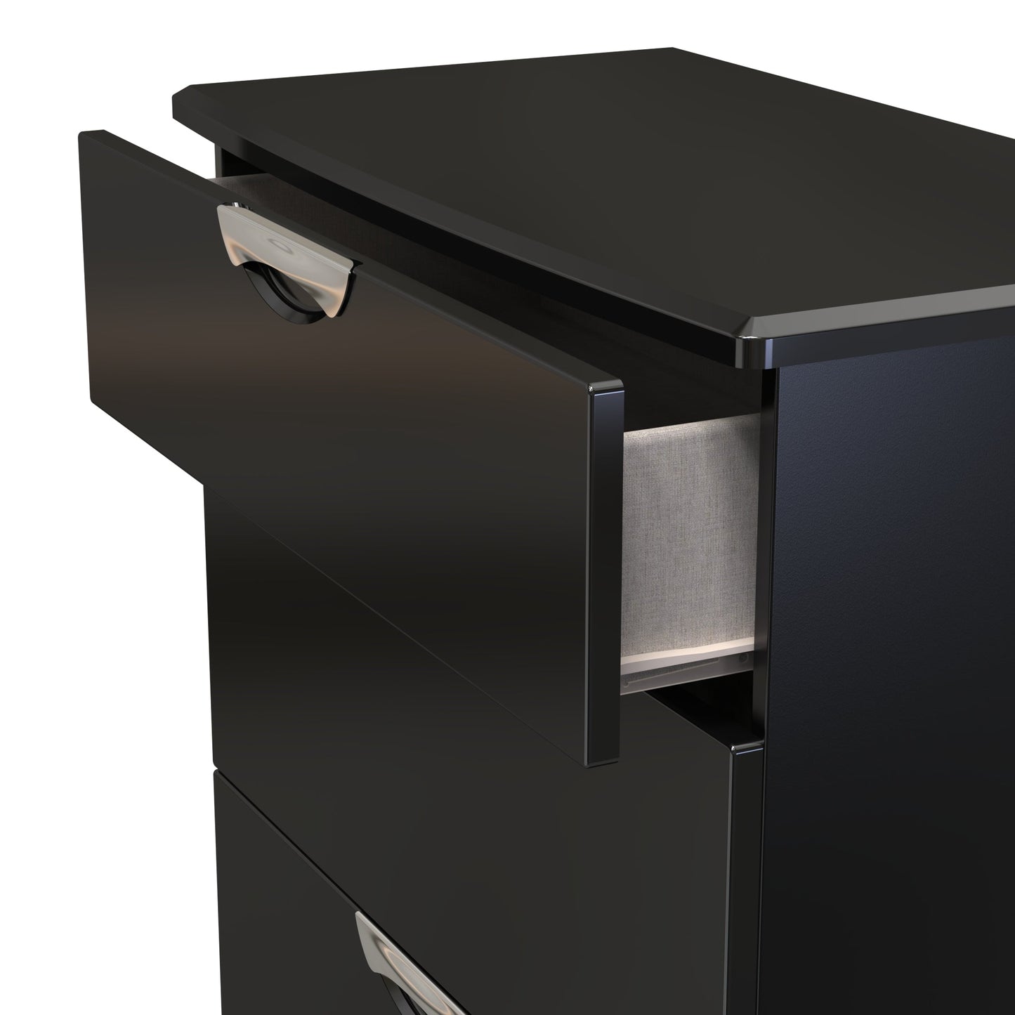 Camden Chest of Drawers Black 3 Drawers 89cm