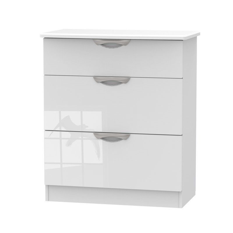 Swift Weybourne Chest of Drawers White 3 Drawers - 88.5cm
