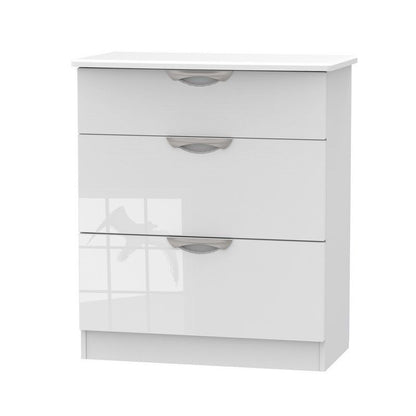 Swift Weybourne Chest of Drawers White 3 Drawers - 88.5cm