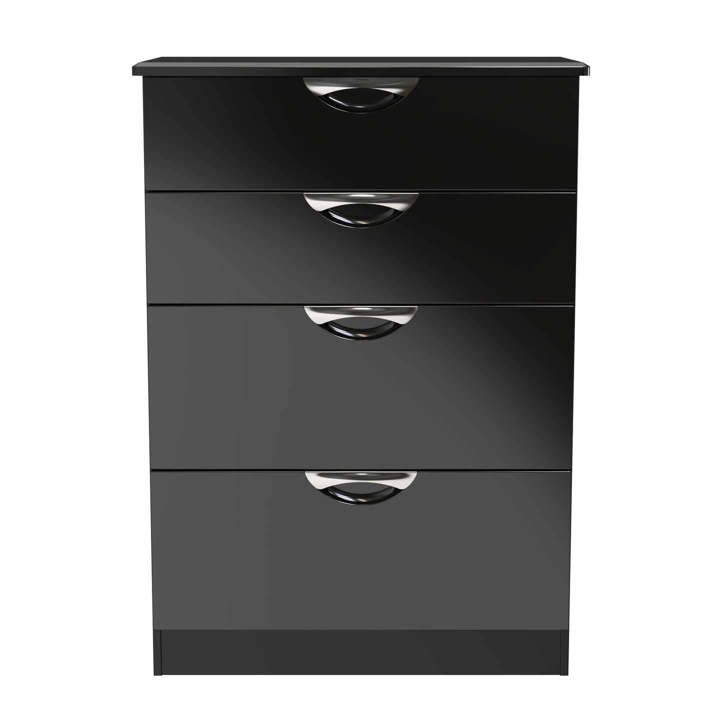 Camden Tall Chest of Drawers Black 4 Drawers 108cm