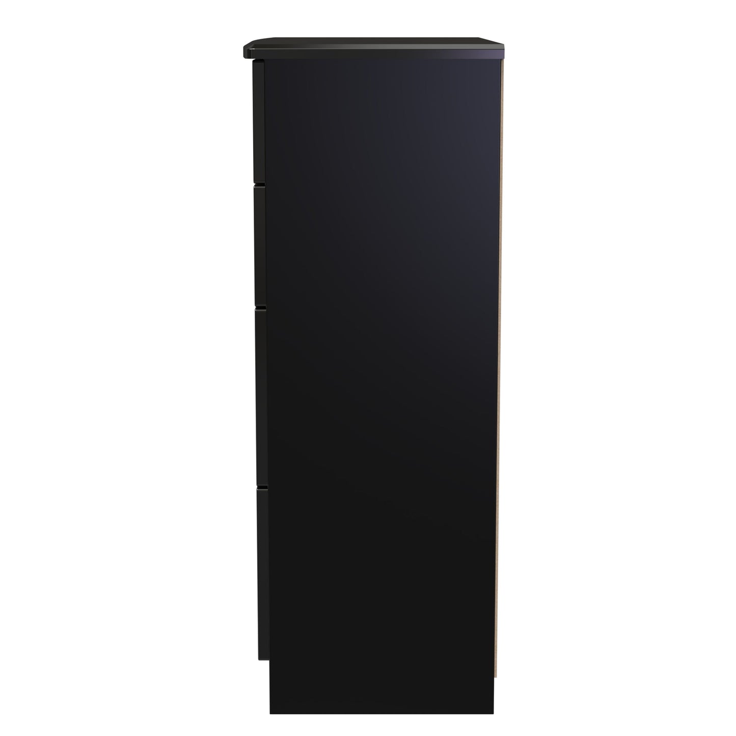 Camden Tall Chest of Drawers Black 4 Drawers 108cm