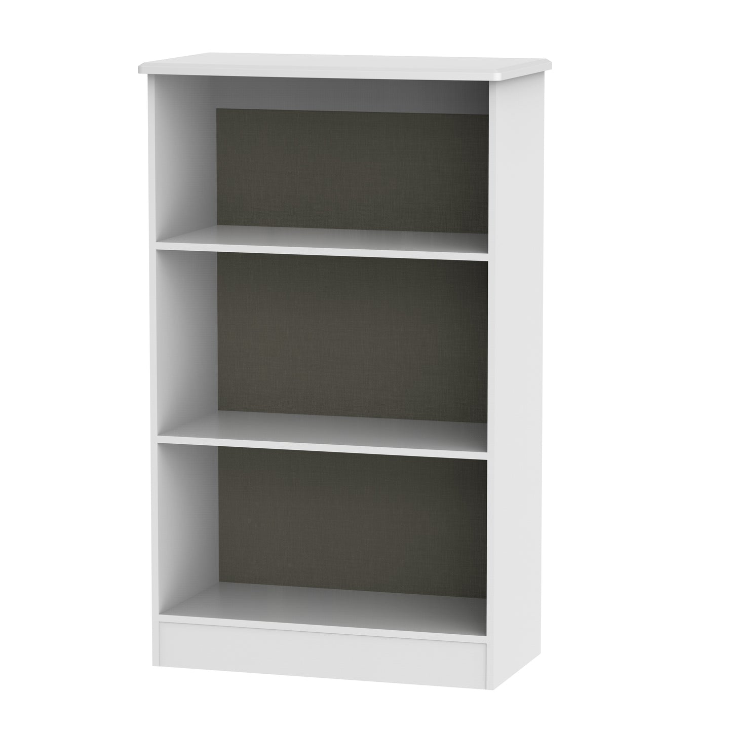 Camden Tall Bookcase White 3 Shelves 125cm