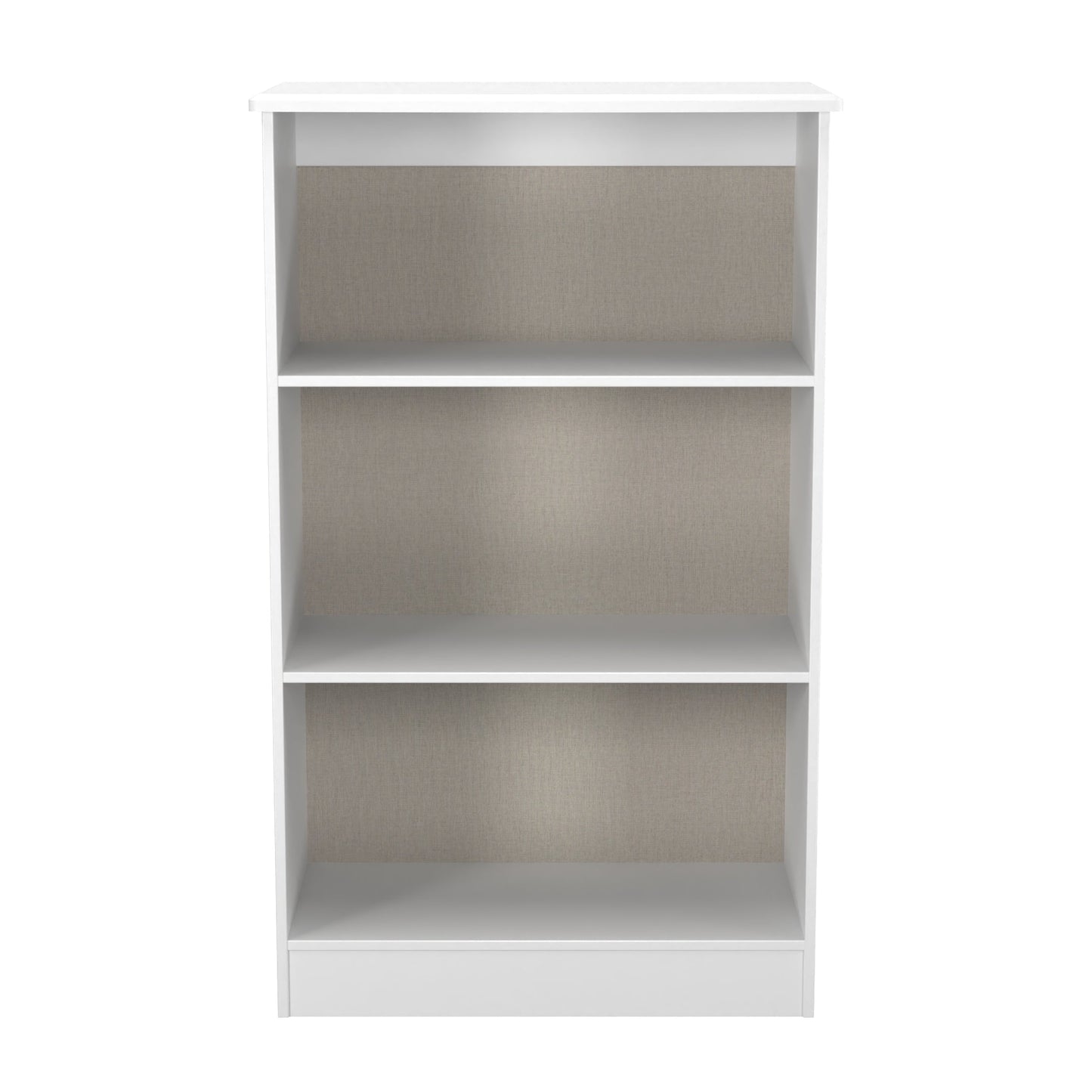 Camden Tall Bookcase White 3 Shelves 125cm