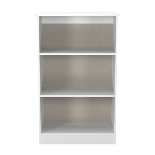 Camden Tall Bookcase White 3 Shelves 125cm