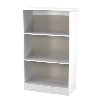 Camden Tall Bookcase White 3 Shelves 125cm
