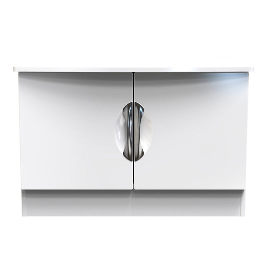 Camden Cupboard White 2 Doors 77cm