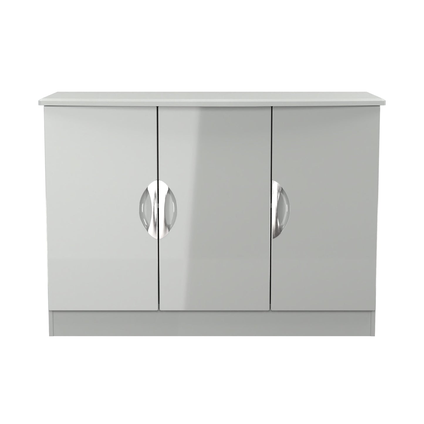 Camden Large Sideboard Grey 3 Doors 2 Shelves 112cm