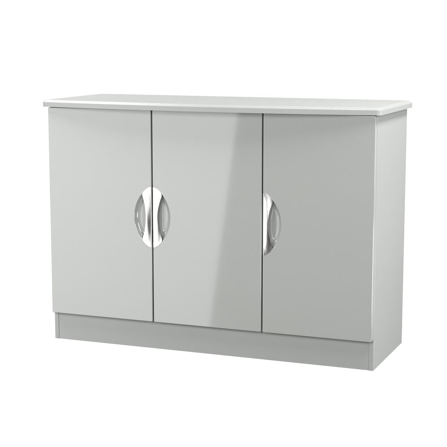 Camden Large Sideboard Grey 3 Doors 2 Shelves 112cm