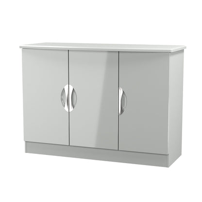 Camden Large Sideboard Grey 3 Doors 2 Shelves 112cm