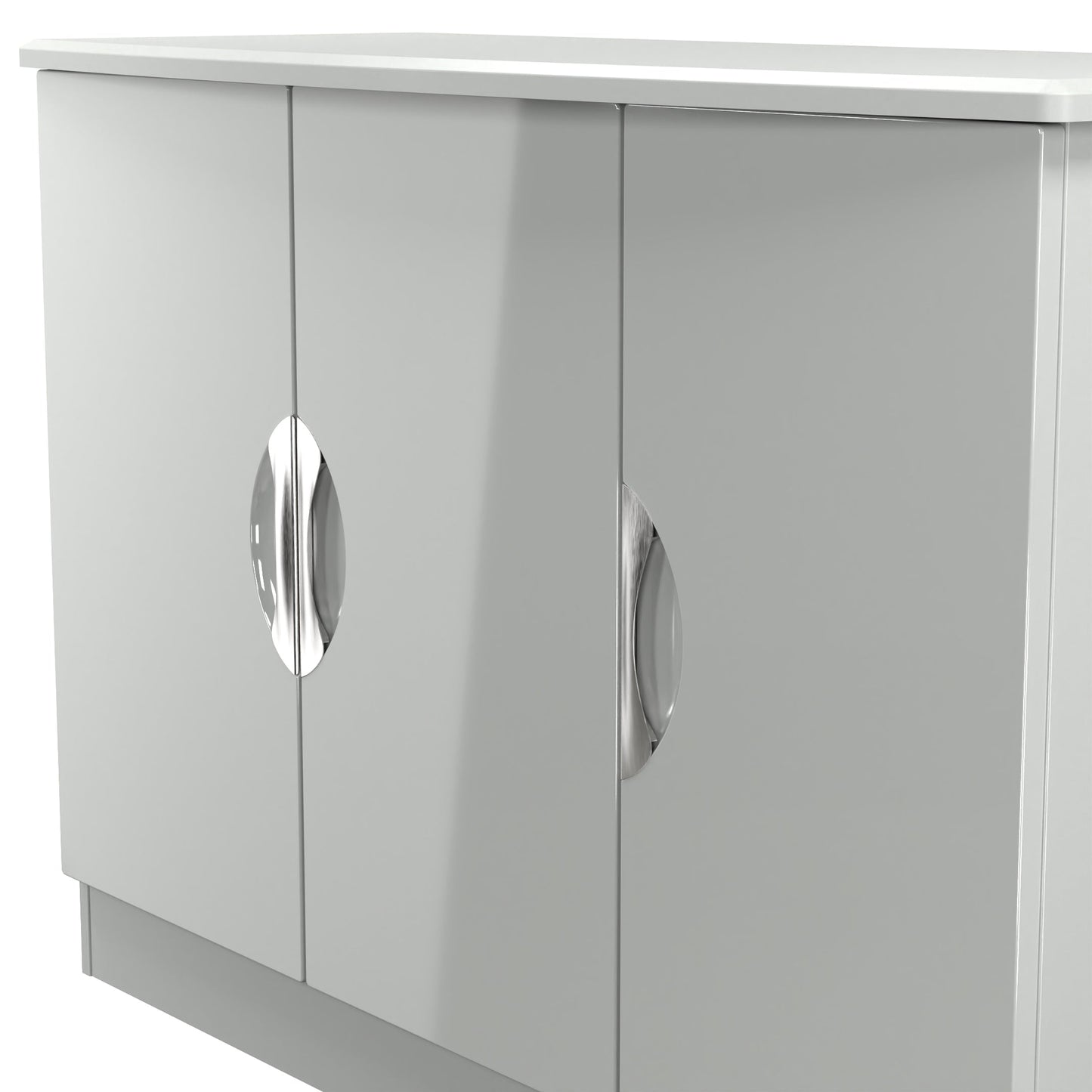 Camden Large Sideboard Grey 3 Doors 2 Shelves 112cm