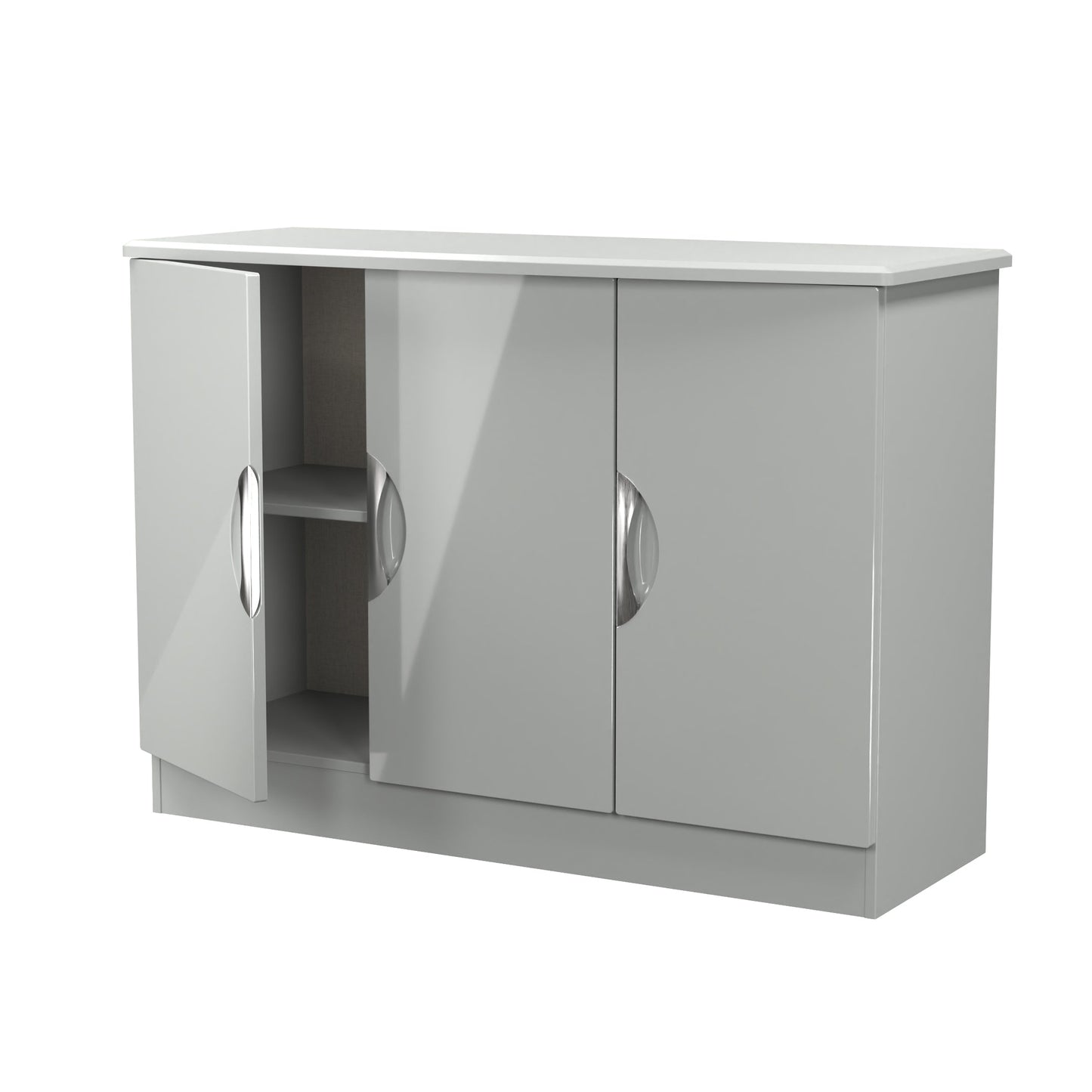 Camden Large Sideboard Grey 3 Doors 2 Shelves 112cm