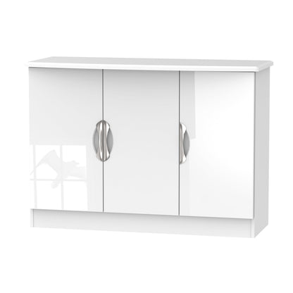 Camden Large Sideboard White 3 Doors 112cm